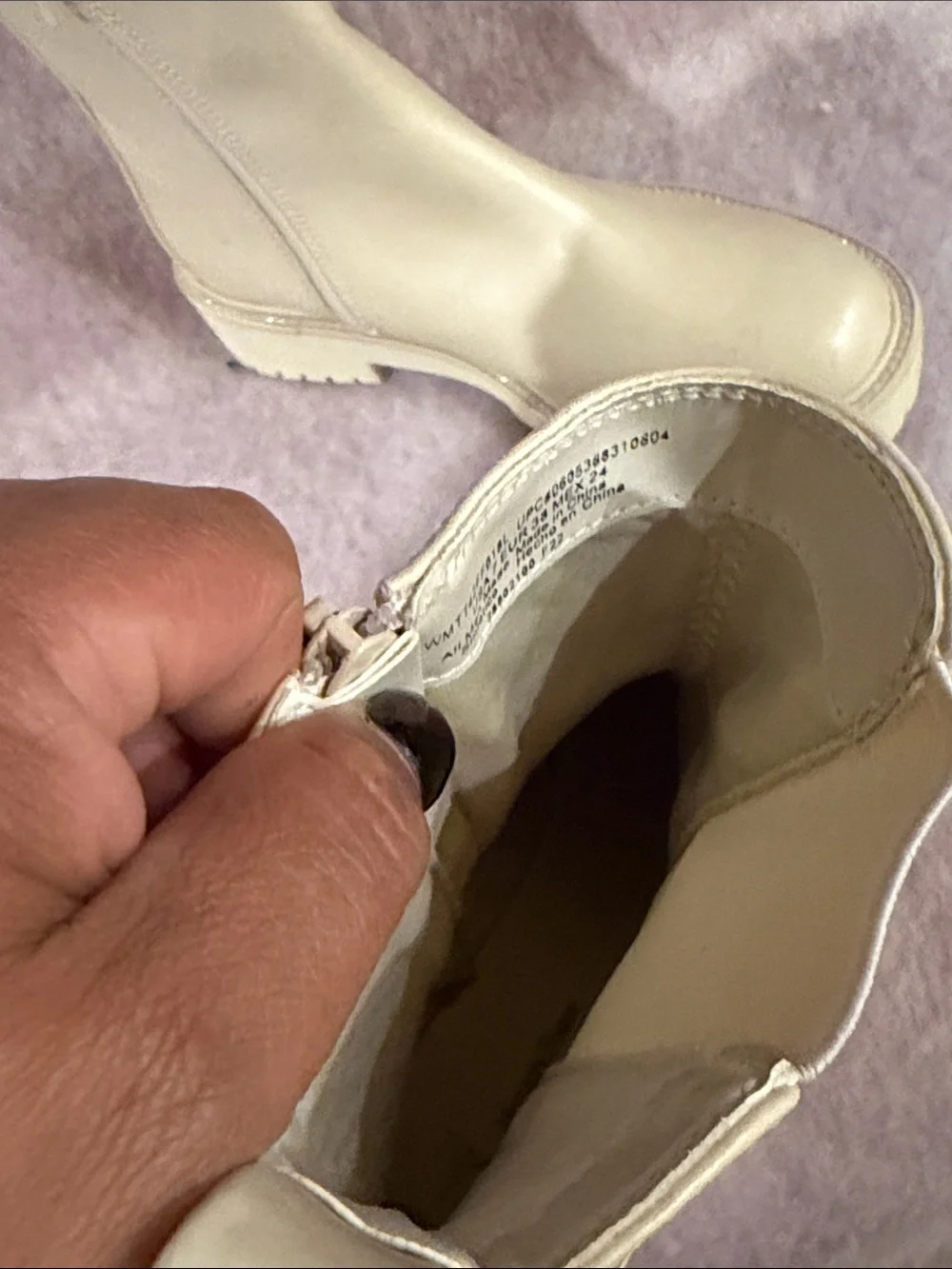 Time and Tru Cream Chelsea Lug Boots